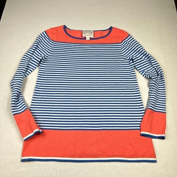 Sail to Sable Tunic Sweater Striped Long Sleeve Nautical Preppy Pullover XS - Picture 1 of 10